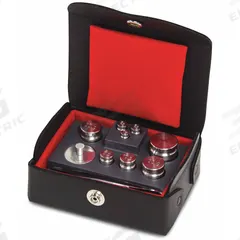 RICE LAKE WEIGHING SYSTEMS Calibration Weights Set: 50 g Nominal Mass, Cylinder/Leaf Calibration Wt (MPN 12504). Key specifications — Kit Contents Included: Tweezer; Brand: RICE LAKE WEIGHING SYSTEMS; Calibration Weight Material: Stainless Steel.