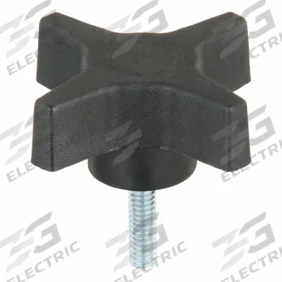 INNOVATIVE COMPONENTS Hand Knob: 4 Point, Plastic w/ Steel Thread, 1/4"-20 Thread - 4-Arm Knobs with Threaded Stud