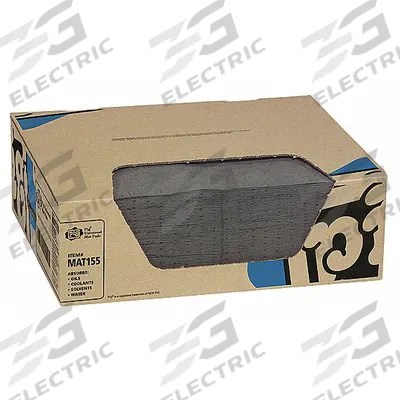 PIG Sorbent Pad: 14 1/16 oz Volume Absorbed Per Pad, 20 in x 15 in Pad Size (L x W) - Sorbent Pads