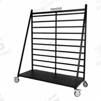 DIAMOND STORAGE SOLUTIONS Mobile Bin Rail Floor Rack: 60 in x 24 in x 60 in (MPN DVSRC-60-72-24). Key specifications — Brand: DIAMOND STORAGE SOLUTIONS.
