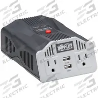 TRIPP LITE Inverter: Modified Sine Wave, Cigarette Lighter Input Plug and Battery Cables, 4 Outlets (MPN PV400USB). Key specifications — Brand: TRIPP LITE; DC Connection: Cigarette Lighter Input Plug and Battery Cables; Input Voltage: 12V DC; Inverter Output Form: Modified Sine Wave; Output Frequency: 60 Hz; Output Voltage: 120V AC.