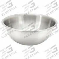 CRESTWARE Mixing Bowl: 8 qt Capacity, Stainless Steel, 13 1/4 in Outside Dia, Silver (MPN MBP08). Key specifications — Brand: CRESTWARE; Material: Stainless Steel.