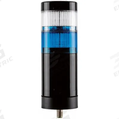 MURRELEKTRONIK Tower Light Assembly: 2 Tier, Blue/Clear, No Sounder Tier - Two-Tier Tower Light Assemblies