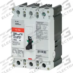 EATON Molded Case Circuit Breaker: 40 A Amps, 65kA at 240/277V AC, Fixed, ABC, Load Side Lug, Std (MPN FD3040). Key specifications — attr217792: FD; attr196056: 65kA at 240/277V AC; attr196057: Fixed; attr196058: ABC; attr196059: Load Side Lug; attr196061: 225A/F.