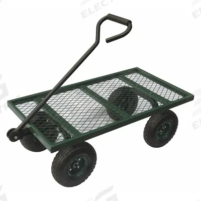 APPROVED VENDOR Wagon Truck: 400 lb Cap, 38 in L x 20 in W x 13 1/2 in H Deck, D-Shaped - Flow-Through Lipped Metal Deck Trucks