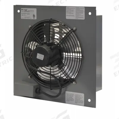 CANARM Standard Fan: 8 in Blade, Variable Speed, 1/4 hp, Totally Enclosed Air Over - High-Efficiency Shutter-Mount Exhaust Fans