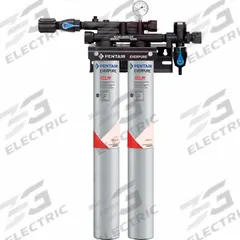 EVERPURE Water Filtration System: 5 micron, 4 gpm, FNPT, 29 3/8 in Overall Ht, 18,600 gal, Carbon (MPN EV976112 -75). Key specifications — Brand: EVERPURE; Reduces: Chloramine; Filter Media: Carbon.