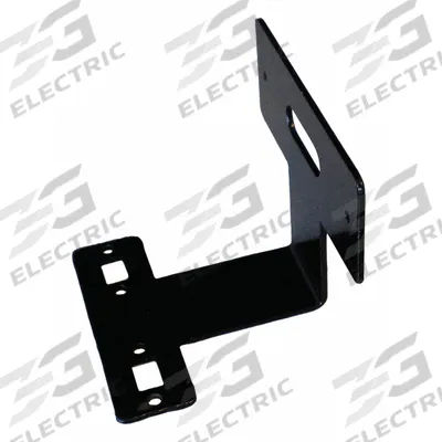 CODE 3 Lighting Bracket: Mounting Bracket, Black, Steel, 3 in Lg, 3 in Ht - Vehicle Light Mounts & Brackets