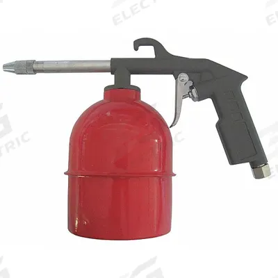 SPEEDAIRE Siphon Spray Gun: 1/4 in Female NPT, Pistol Body, Attached Canister, Oils/Water - Spray Guns with Attached Canister