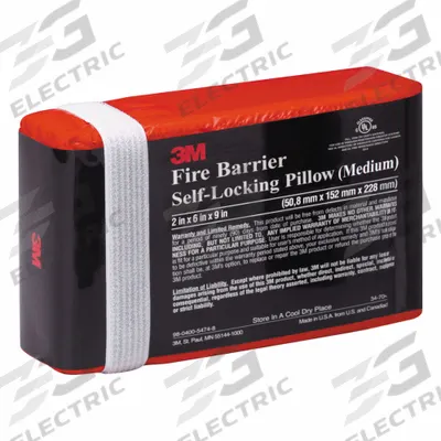 3M Firestop Pillow: 9 in Overall Lg, 6 in Overall Wd - Firestop Pillows