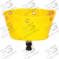 PIG Leak Diverter Tarp: Straps Leak Diverter Mounting, Polyester/PVC, Yellow, Hose Connector (MPN TLS190). Key specifications — Diverter Material: PVC; Diverter Color: Yellow; Leak Diverter Mounting Style: Straps; Brand: PIG.