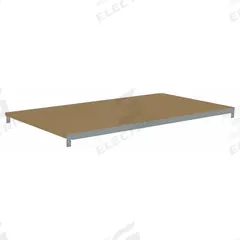TENNSCO Shelf: 48 in x 24 in, 500 lb Load Capacity, Particleboard, Gray, Shelf (MPN ZAES-4824D). Key specifications — Decking Material: Particleboard; Includes: (2) Beams; Decking Finish: Unfinished; Shelf Configuration: Single Straight; Color: Gray; Frame Material: Steel; Brand: TENNSCO; Frame Finish: Zinc Plated.