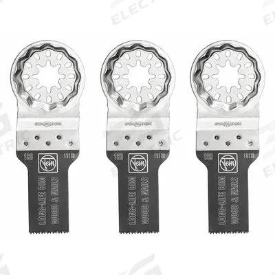 FEIN Oscillating Tool Blade: 3/4 in Blade Wd, 3 13/16 in Overall Lg, Bi-Metal - Starlock Mounted Blades