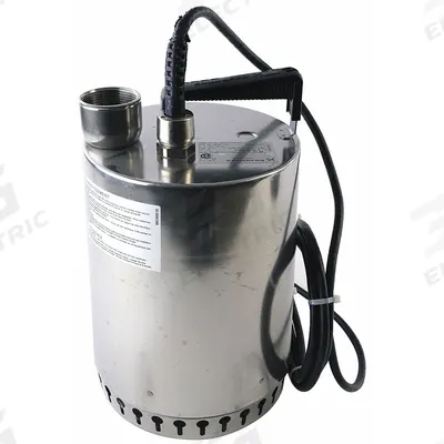 Grundfos Submersible Sump Pump: 1/2 hp, 7/16 in Max. Dia. Solids, Continuous Duty - Low-Level Submersible Electric-Operated Dewatering Pumps