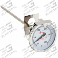 DWYER Clip On Dial Thermometer: 50°F to 300°F, +/- 2% Accuracy, 8 in Stem Lg, Fahrenheit (MPN CBT28061). Key specifications — Accuracy: +/- 2%; Brand: DWYER; Temperature Units: Fahrenheit.