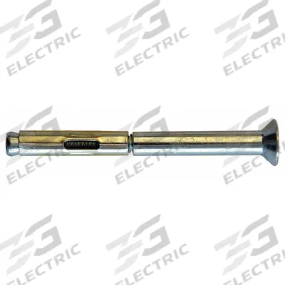 MKT FASTENING Sleeve Anchor: 6 in Overall Lg, 3/8 in Dia, 5/16"-18 Thread Size, Steel - Flat-Head Sleeve Anchors