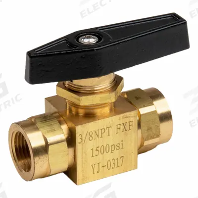 CHIEF VALVE BALL 3/8 NPTF PANEL MOUNT 1000 PSI: 3/8 in, Brass, Straight - Panel-Mount Brass Ball Valves