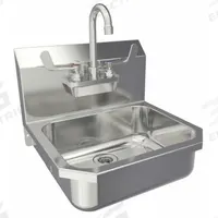SANI-LAV Sink: 1 Stations, 5 in Bowl Dp, 14 in Bowl Lg, 11 in Bowl Wd, Faucet Included, 18 ga (MPN 605FL-0.5). Key specifications — Includes Side Splash: Side Splash Not Included; Series: Stainless Steel Hand Wash Sink; Brand: SANI-LAV.