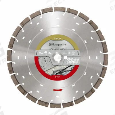 HUSQVARNA Diamond Saw Blade: Concrete/Masonry/Stone, 14 in Blade Dia., 1 in Arbor Size - Masonry-Cutting Blades
