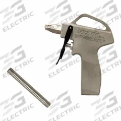 EXAIR Safety Air Gun with extension: Ergonomic Grip, Cast Aluminum, 1/4 in Female NPT, Straight (MPN 1629-18). Key specifications — attr1328526: Cast Aluminum; attr1328500: Extension Pipe; attr1328508: EXAIR; attr1328515: No; attr1328533: Yes.
