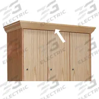 HALLOWELL Crown Molding: 15 in x 3/4 in x 4 in, For 15 in Locker Wd, For 15 in Locker Dp, Red Oak (MPN WCM15W-RO). Key specifications — Manufacturer Part Number: WCM15W-RO; Brand: HALLOWELL; Material: Furniture Grade Plywood With Veneer; Product Type: Front Crown Molding; Color: Red Oak.