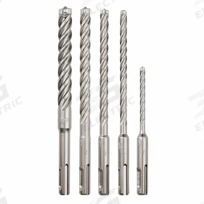 MILWAUKEE SDS-Plus Drill Bit Kit: 1/2 in_1/4 in_3/8 in_3/16 - SDS-Plus Concrete & Masonry Drill Bit Sets