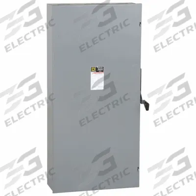 SQUARE D Safety Switch: Fusible, 600 A, Single Phase, 240V AC, Galvanized Steel - Fusible Safety Switches