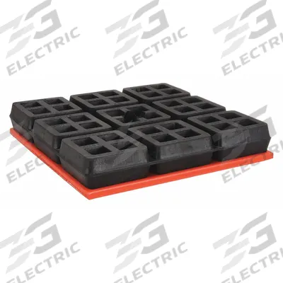 MASON Vibration Isolator Pad: Neoprene, Smooth Pad Top, 6 in Lg, 6 in Wd - Vibration-Isolating Pads & Sheets