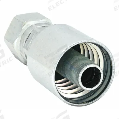 Parker Hydraulic Crimp Fitting: Steel x Steel, Straight, -8 For Hose Dash Size - Parker Crimp Hydraulic Hose Fittings with ORS Connection