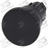 SIEMENS Mushroom Head Push Button: Black, 22 mm Mounting Size, Non-Metallic, Momentary (MPN 3SU1000-1BD10-0AA0). Key specifications — Brand: SIEMENS; Action: Momentary; Series: 3SU; Push Button Material Type: Non-Metallic.