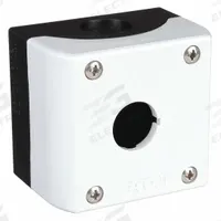 EATON Push Button Enclosure: 22mm, 1 Holes, Cast Zinc, NEMA 13/4X (MPN M22-I1-PG). Key specifications — Brand: EATON; Environments & Applications: Washdown-Corrosion-Resistant.