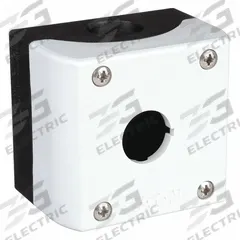 EATON Push Button Enclosure: 22mm, 1 Holes, Cast Zinc, NEMA 13/4X (MPN M22-I1-PG). Key specifications — Brand: EATON; Environments & Applications: Washdown-Corrosion-Resistant.