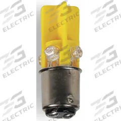 EDWARDS SIGNALING Compact LED Bulb: LED, Double Contact Bayonet (BA15d), (T) Tubular, T3-1/4, Amber (MPN 270LEDA24V). Key specifications — Light Color: Amber; Voltage: 24 V AC/DC; Brand: EDWARDS SIGNALING; Bulb Shape: T3-1/4.