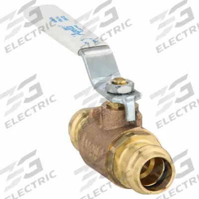 APOLLO Manual Two-Way Ball Valve: 1/2 in Size, Brass/Bronze, Straight, Press x Press - Bronze Ball Valves