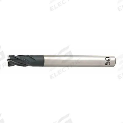 OSG Corner Radius End Mill: Carbide, TiAlN Coated, 4 Flute, 4 mm Mill Dia, 6 mm LOC - Reduced-Neck Carbide Corner-Radius End Mills for Stainless Steel & Super Alloys