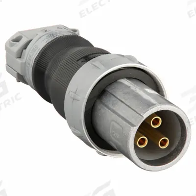 HUBBELL Pin and Sleeve Plug: Gray, 250V DC/600V AC, Three Phase, 60 A, 3 Pole - Watertight Plugs
