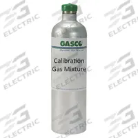 GASCO Calibration Gas: Nitrogen, Disposable, +/-5% Accuracy, CO/H2S/O2, Calibration Gas, Cylinder (MPN 34L-411BS). Key specifications — For Use With: All OEM Gas Detectors; Background Gas: Nitrogen; Brand: GASCO; Gas Mixture: Carbon Monoxide 100 ppm; Reusability: Disposable.