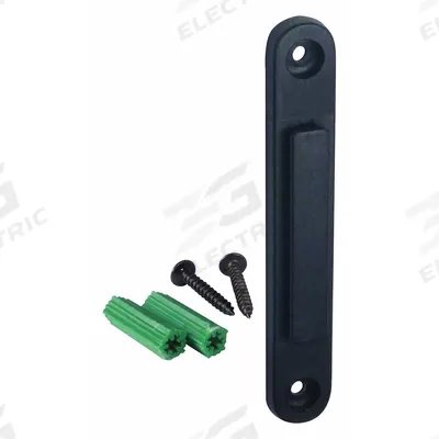 RETRACTA-BELT Wall Mount Receiver: Black, 3 1/2 in Overall Ht - Mountable Receivers for Retractable Belt Barriers