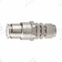 PARKER Nose Piece Assembly Coupling: 3/8 in, Female Thread, 3/8" Thread Size, Stainless Steel (MPN NSS-372-6HMA-D). Key specifications — Connection Type: Panel Mount; Body Material: Stainless Steel; Brand: PARKER; Temperature Range: -70° to 250°F; Thread Size: 3/8".