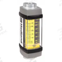 HEDLAND Mechanical Flowmeter: Petroleum Fluid Meter, Scale, Variable Area, Inline, Universal, SAE (MPN H700A-030). Key specifications — Display Type: Scale; O-Ring Material: Viton; Includes Flow Rate Adjustment Knob: No; Includes Pressure Guage: No; Mounting Orientation: Universal; Unit Of Measure: Liters; Brand: HEDLAND; Accuracy: +/-2%.