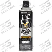HOT SHOT Wasp/Hornet Killer: For Use On Flying Insects, Aerosol Spray Can, 14 oz Container Size (MPN HG-13415). Key specifications — Brand: HOT SHOT; Container Type: Aerosol Spray Can; DEET Concentration: DEET-Free; Form: Aerosol Spray; Indoor/Outdoor Use: Outdoor; Insect Group: Flying; Targeted Insects: Yellowjackets.