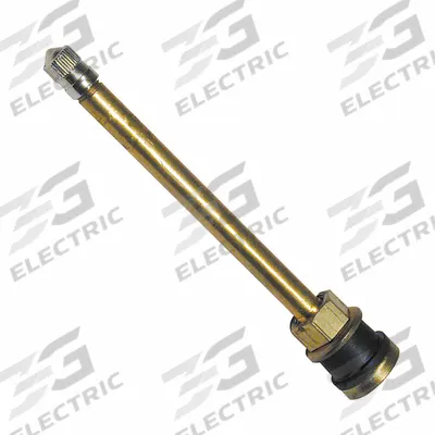 TRU-FLATE Straight Clamp-In Valve: Clamp-In Valve, Clamp-In, 180° Valve Stem Angle - Tire Valve Stems