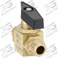 APPROVED VENDOR Manual Two-Way Ball Valve: 1/4 in, Brass, Straight, MNPT x MNPT, Std Port Ball Port (MPN G-PMMS-25). Key specifications — Brand: APPROVED VENDOR; Handle: Wedge.