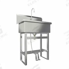 SANI-LAV Scrub Sink: 45 1/2 in Overall Ht, 28 in Bowl Lg, 10 1/2 in Bowl Dp, 2 gpm Flow Rate, 14 ga (MPN 532FS). Key specifications — Includes Side Splash: Side Splash Not Included; Brand: SANI-LAV.