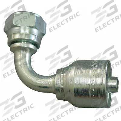 AEROQUIP Hydraulic Crimp Fitting: Steel x Steel, 90° Elbow, -20 For Hose Dash Size - Aeroquip Crimp Hydraulic Hose Fittings with BSPP Connection