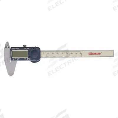 WESTWARD ODID Digital Caliper: 0 in to 6 in /0 mm to 150 mm - Calipers without SPC Output
