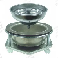KISSLER Strainer: Stainless Steel, Chrome, 3 in Overall Ht, 3 in Overall Dia, Gasket (MPN 59-2030). Key specifications — Product Type: Sink Drain; Brand: KISSLER; Finish: Chrome; Material: Stainless Steel; Includes: EZ on Drain Kit.