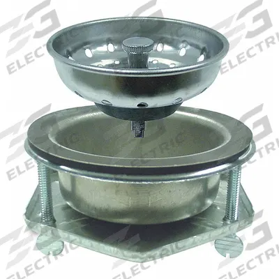 KISSLER Strainer: Stainless Steel, Chrome, 3 in Overall Ht, 3 in Overall Dia - Sink Drains with Basket Strainer without Tailpiece