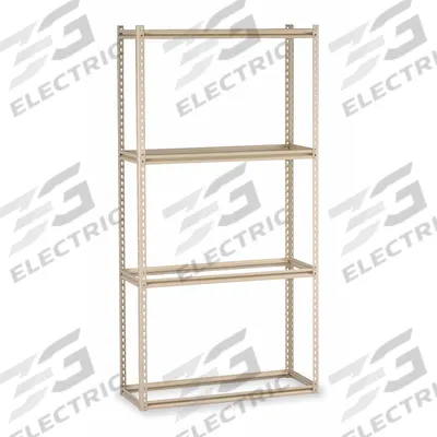 TENNSCO Boltless Shelving: Starter, Medium-Duty, 42 in x 18 in, 84 in Overall Ht - Medium-Duty Open Deck Boltless Shelving