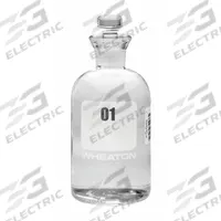 WHEATON BOD Bottle: 300 mL, Robotic Stopper, 165 mm, Colorless, # Sequence: 01-24, Closure Included (MPN 227497-01). Key specifications — Closure Type: Robotic Stopper; Mouth Size: Narrow; Brand: WHEATON; Body Color: Colorless.